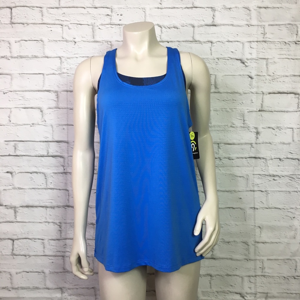 Champion Workout Tank Top Bra Shelf Medium Blue